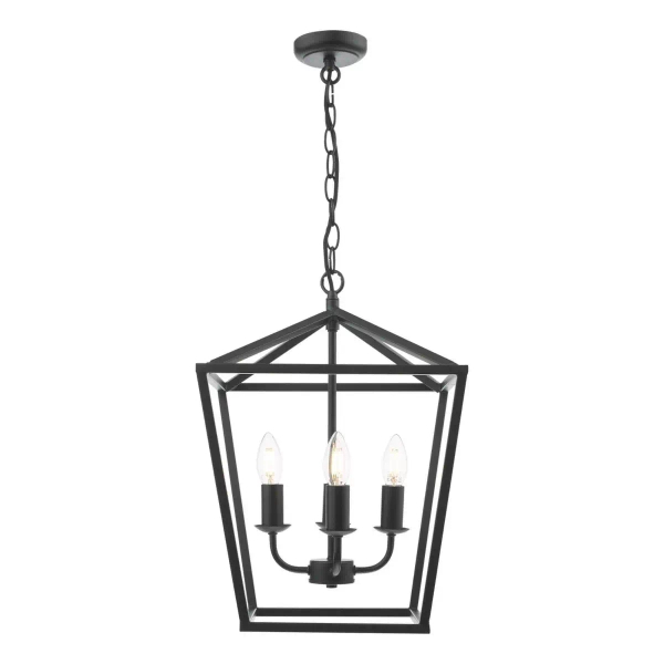 Łańcuchowa wisząca lampa Fionn FIO0422 metalowa vintage czarna