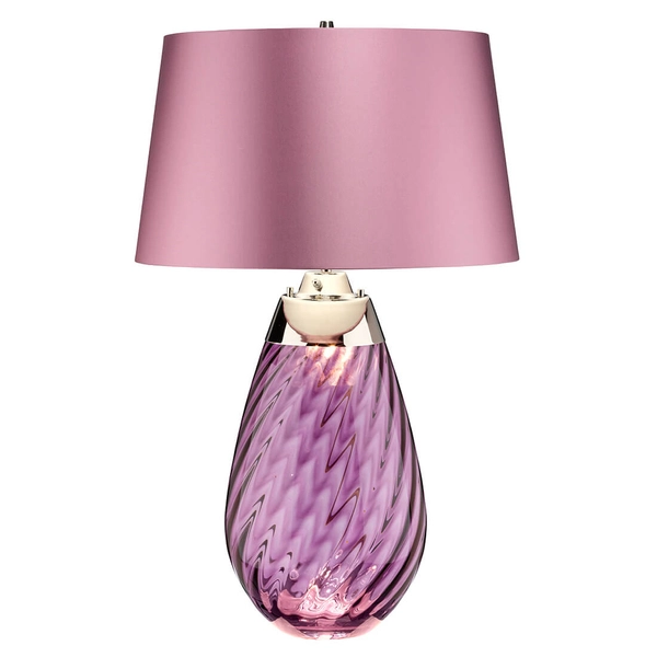Stolikowa lampa nocna Lena LENA-TL-L-PLUM szklana śliwkowa