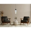 Wisząca lampa Andrea PND-59779B-1M-MLTI filcowa do sypialni szara czarna