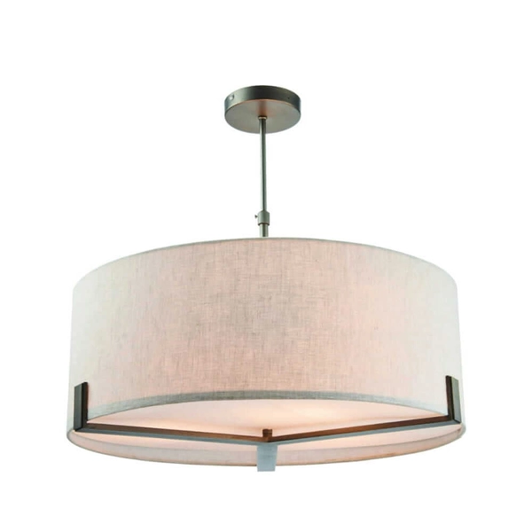 Regulowana lampa wisząca Hayfield 72635 Endon abażur beżowy brązowy