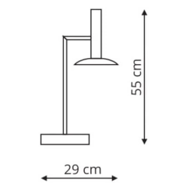 Stojąca LAMPA stołowa HAT LP-1661/1T BK Light Prestige metalowa LAMPKA biurkowa LED 3W 3000K kapelusz czarny