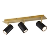Potrójna lampa sufitowa VANTOS DL380802400 Trio reflektorki czarna złota