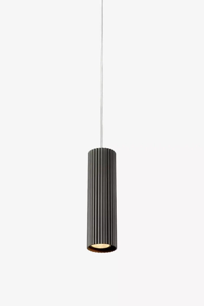 Nowoczesna lampa wisząca Costilla szara tuba do pokoju