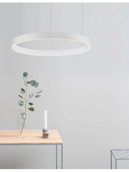 Loftowa lampa wisząca Jaca pierścień LED 40W biały