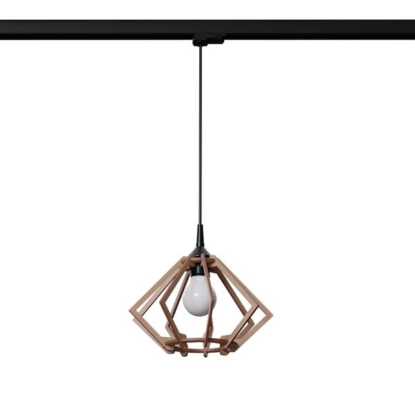Wisząca lampa trójobwodowa do szyn POMPELMO MYL.00473 drewniana