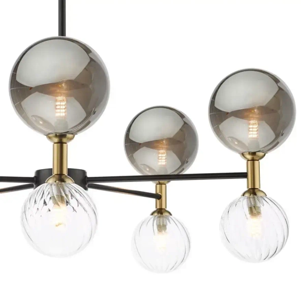 Molekułowa sufitowa lampa Takara TAK2354-03-24 przydymione kule czarny