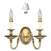 Lampa na ściane z abażurami Cambridge HK-CAMBRIDGE2+2xLS162-WHT Hinkley mosiądz biały