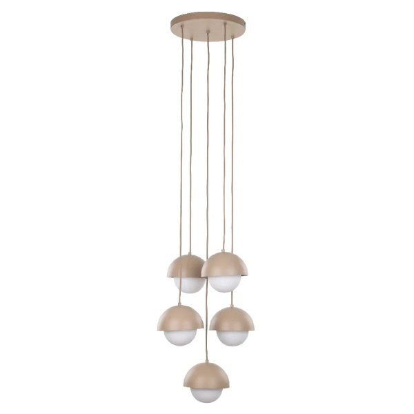 Nowoczesna lampa wisząca Bono Sabia 10966 metalowy beżowy biały