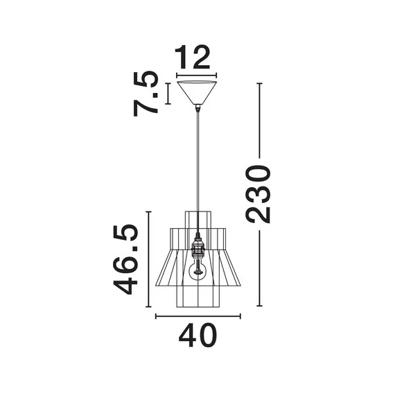 Wisząca lampa MURVOLO LE45361 boho brązowa niebieska