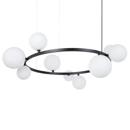 Lampa szklana wisząca Bolero 41320 nad stół czarna biała