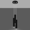 Czarna lampa wisząca SL.1079 metalowe tuby do sypialni