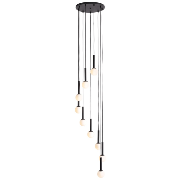 Lampa wisząca Riu 9 1117N1 Aldex kasakda balls kule czarne