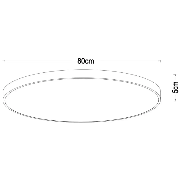 Okrągły plafon UNAR 79185/80/02 Lucide LED 80W 2700K do salonu złoty