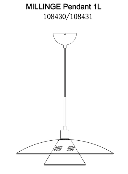 Lampa wisząca Millinge 108430 Markslojd metalowa do salonu biała