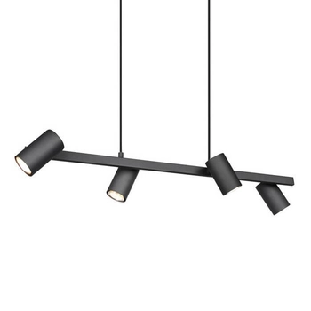 Wisząca lampa loftowa VANTOS DL432302400 Trio regulowana tubki czarny