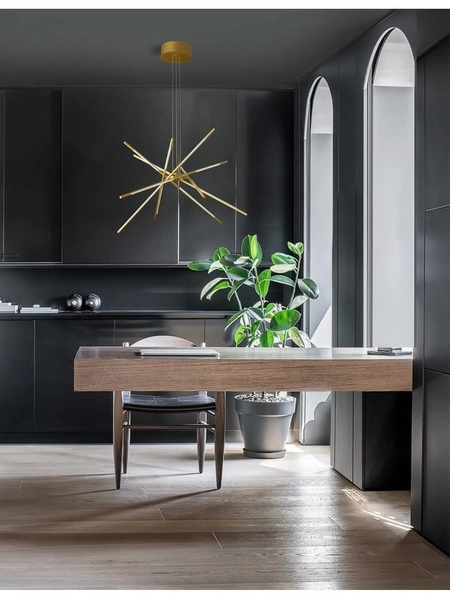 Nowoczesna lampa wisząca Bell do jadalni LED 56W 3000K złota