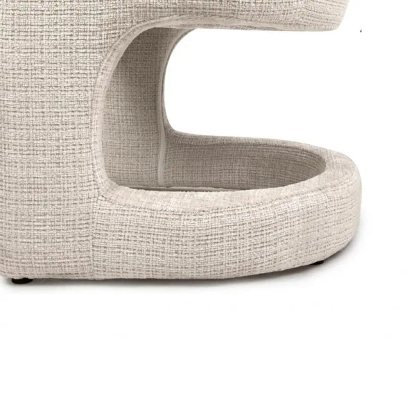 Krzesło do jadalni SHELLY MM001501100356 beżowe taupe tkanina 45cm