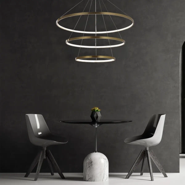 Wisząca lampa ringi LEA 330031 LED 60W 4000K pierścienie złote