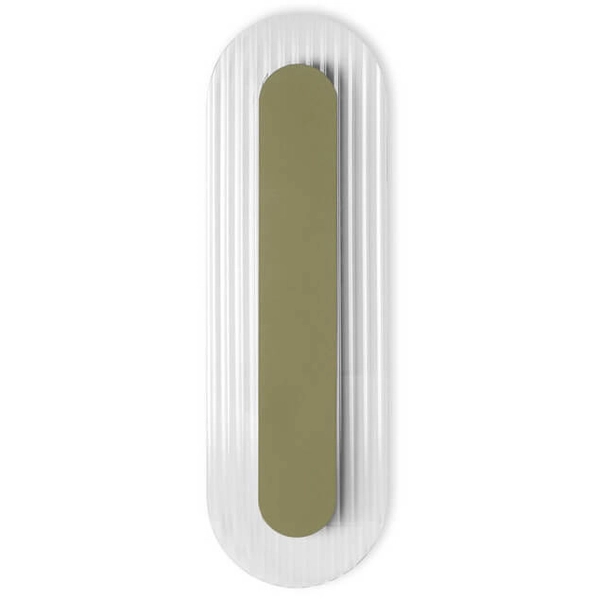 Szklany kinkiet ścienny Riflo RIWB614004 LED 4,8W 4000K oliwkowy biały