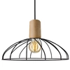 Wisząca LAMPA druciana MODERNO LP-1221/1P B BK E27 Light Prestige skandynawska OPRAWA metalowy ZWIS hygge czarny brązowy