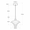 Salonowa lampa wisząca Retro ABR-GRAMI Abruzzo zwis metalowa biała