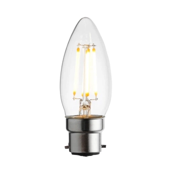 Świecznikowa żarówka B22 112118 LED 4W 2700K ściemnialna przezroczysta
