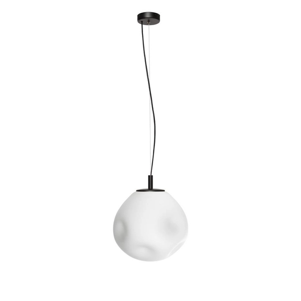 Szklany zwis kuchenny CLOE M 11070102 kulista lampa wisząca biała