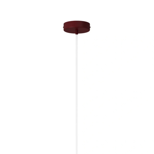Kopułowa lampa wisząca VITRUM burgundowa 1xE27 do jadalni 41692