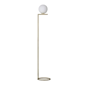 Kulista lampa podłogowa Home ABR-LSHH-E27 Abruzzo złoty biały
