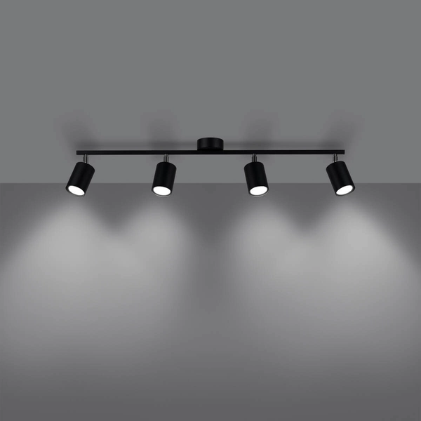 Regulowana lampa przysufitowa Lemmi SL.1168 tuby metalowa czarna