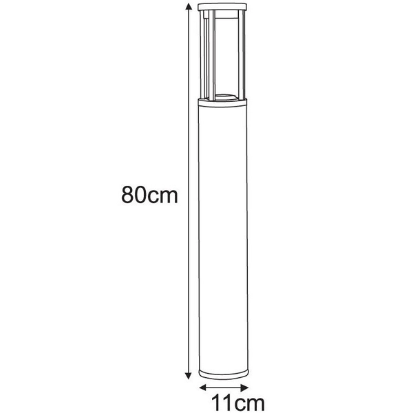 Stojąca LAMPA ogrodowa Ubbe K-8139 Kaja zewnętrzna OPRAWA outdoor LED 9W 4000K metalowa IP54 czarna