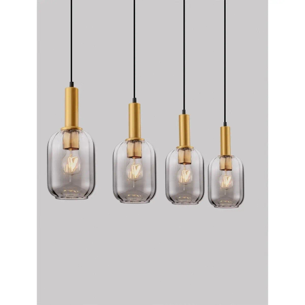 Glamour zwisająca lampa QUERISA LE45217 do salonu złota