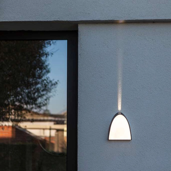 Elewacyjna LAMPA ścienna APOLLO 5188801118 Lutec metalowa OPRAWA kinkiet LED 14W 3000K półokrągły IP54 szary