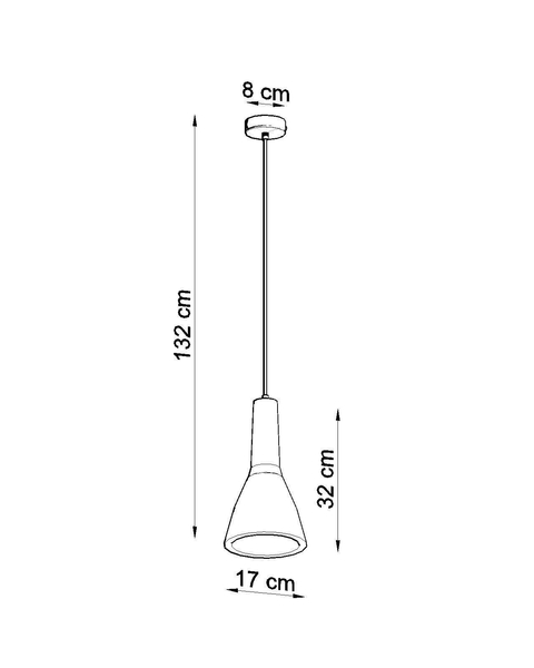 Betonowa LAMPA wisząca SL.0280 zwis OPRAWA kropla łezka szara