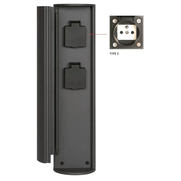 Zewnętrzny zasilający słupek PowerPoint 27849/12/29 IP44 metalowy antracyt