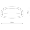 Okrągły plafon salonowy Pan LED 12W 4000K szklana lampa chrom