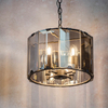 Szklana lampa wisząca nad stół Clooney 61281 loftowa przydymiony