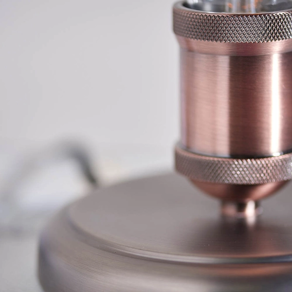 Nocna lampka żarówka Hal 76355 retro miedziany cyna