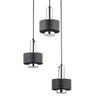 Kaskadowa lampa wisząca Rif 40717 Sigma industrialna czarna srebrna
