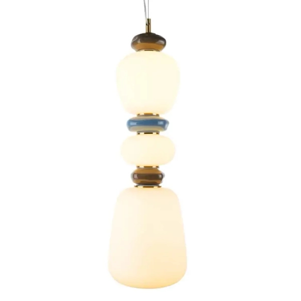 Zwisająca lampa ceramiczna Evans PND-94981V-3A-GD LED 19W 3000K złota