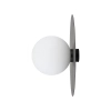 Szklana ścienna lampa SATURN czarna biała metalowa 1xG9 okrągła kula ball 12436