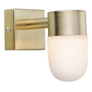 LAMPA ścienna MENTON 106374 Markslojd metalowa OPRAWA kinkiet tuba loftowa mosiężna biała