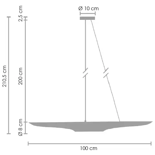 Podwieszana lampa belka Black tube ST-0502-1 Step czarna złota