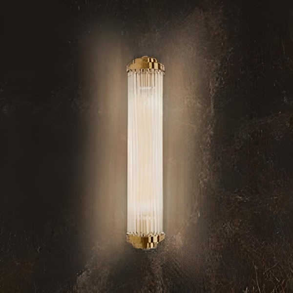 Ścienna lampa Column MSE010100361 szklana glamour złota