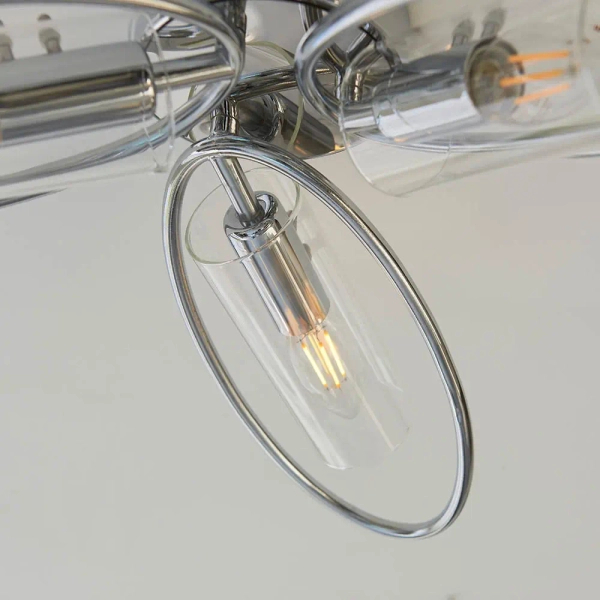 Potrójna lampa sufitowa Amari 96833 szklana chrom przezroczysty