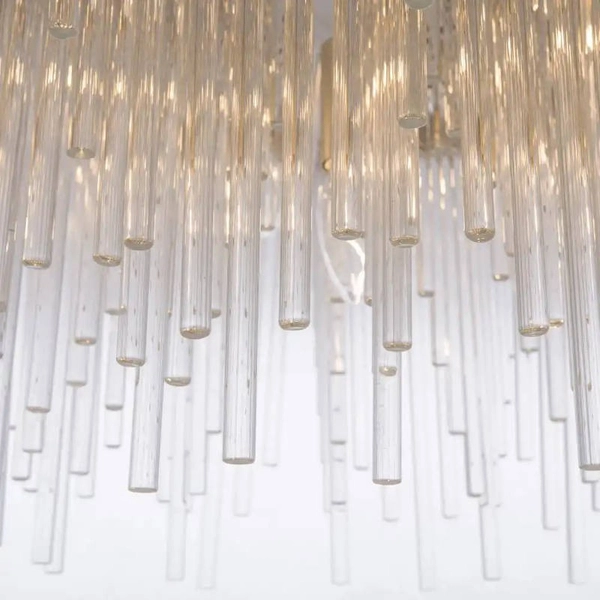 Glamour LAMPA wisząca REYKJAVIK P07097CP Cosmolight kryształowy ZWIS na łańcuchu szampański