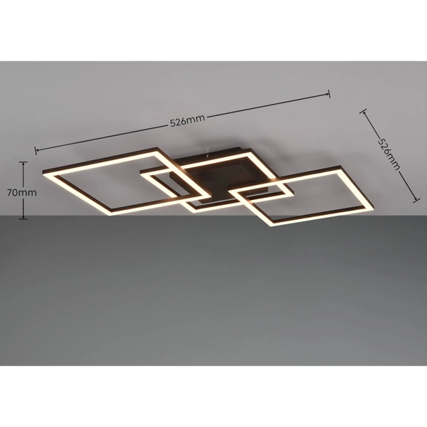 Ledowa lampa sufitowa ASTRIL DL132-64493 LED 31W 3000K ramki czarne