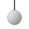Szklana lampa wisząca Bolti PL0112-BK Yaskr kulista biała czarna