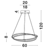 Kryształowa lampa wisząca BAUTA LE42912 crystal LED 36W złota