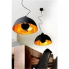 Wisząca lampa do jadalni Retro ABR-GEO Abruzzo kopuła czarna złota